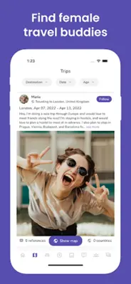 Travel Ladies Travel Meet Ups android App screenshot 2